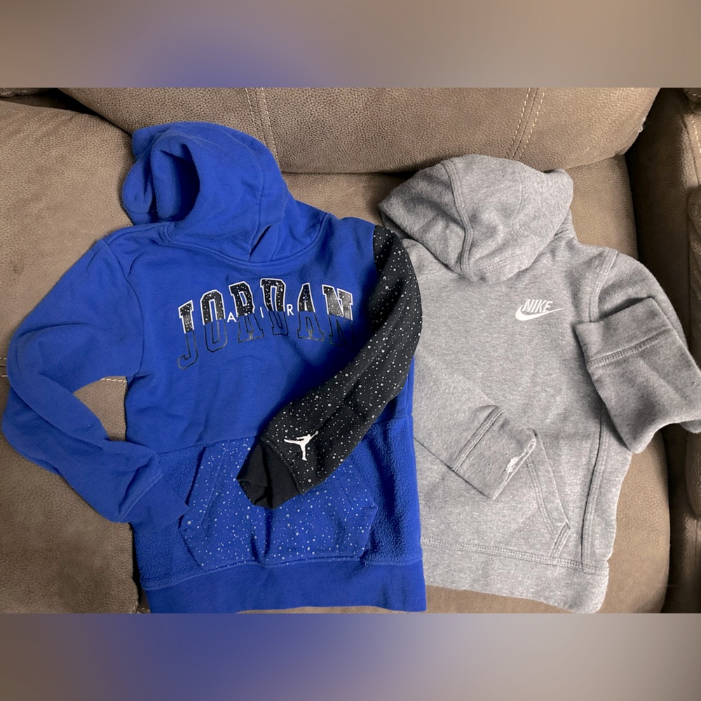 Two boys hoodies Jordan and Nike